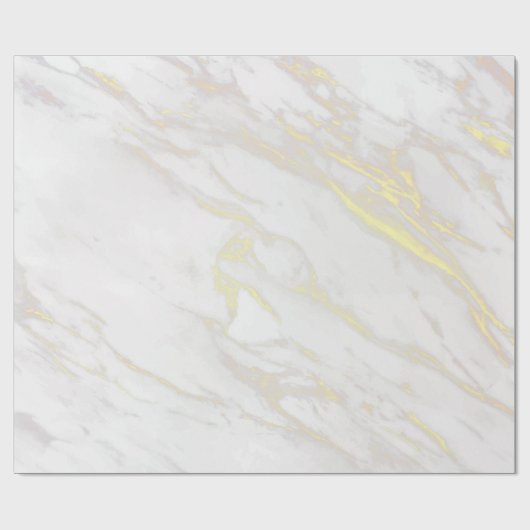 Goud Marmer Elegant Wrapping Papier (Vlak)