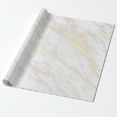 Goud Marmer Elegant Wrapping Papier (Uitgerold)