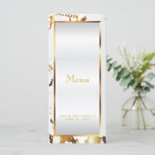 Goud Marmer en Wit Satijn - Menu (Staand voorkant)