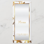 Goud Marmer en Wit Satijn - Menu (Voorkant)