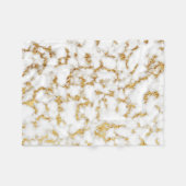 Goud marmer Foil Textuur Fleece Deken (Voorkant (Horizontaal))
