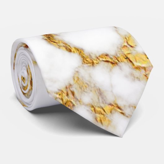 Goud marmer Foil Textuur Stropdas (Opgerold)