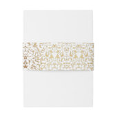 Goud marmer Foil Textuur Uitnodigingen Wikkel (Achterkant Voorbeeld)