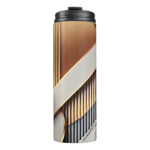 Goud & Marmer Geometrische Reismok Thermosbeker