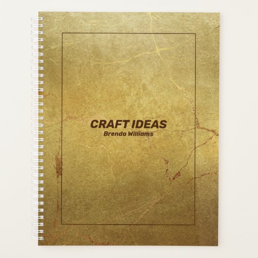 Goud marmer glitter accent planner (Voorkant)