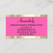 Goud Marmer Glitter Mode Beautique ShopFuchsia Visitekaartje (Achterkant)