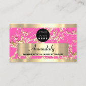 Goud Marmer Glitter Mode Beautique ShopFuchsia Visitekaartje (Voorkant)