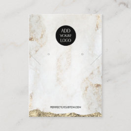Goud Marmer Logo QR Code ketting oorbellen Visitekaartje
