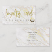 Goud Marmer | Loyaliteit Kaart Klantenkaartje (Voorkant / Achterkant)