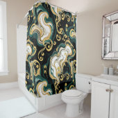 Goud & Marmer Luxe Douchegordijn (In situ)