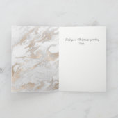 Goud Marmer Moderne Kerstboom Kaart (Binnen)