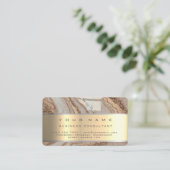 Goud Marmer Professionele Zakelijke Consultant Visitekaartje (Staand voorkant)