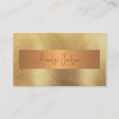 Goud marmer QR CODE luxe schoonheidssalon Visitekaartje (Voorkant)