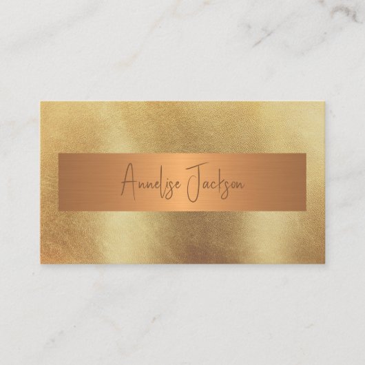 Goud marmer QR CODE luxe schoonheidssalon Visitekaartje (Voorkant)