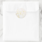 Goud Marmer Toevoegen Jouw tekst Modern Elegant Bl Ronde Sticker (Tas)