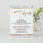 Goud marmer We zijn bezig met gouden hartenkalligr Kaart (Staand voorkant)