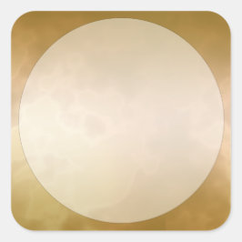 Goud Marmeren Label Sticker Groot Vierkant