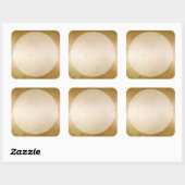 Goud Marmeren Label Sticker Groot Vierkant (Vel)