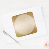 Goud Marmeren Label Sticker Groot Vierkant (Envelop)