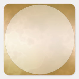 Goud Marmeren Label Sticker Klein Vierkant