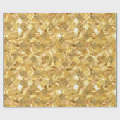 Goud Marokkaans Quatrefoil Patroon Cadeaupapier (Vlak)