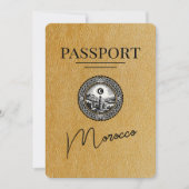 Goud Marokko paspoort Bewaar de datum Save The Date (Voorkant)