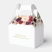 Goud Marsala Boho Herfst Verlovingsfeest  Bedankdoosjes (Achterkant)