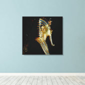 Goud masker van Tutankhamun Canvas Afdruk (Insitu (Houten vloer))