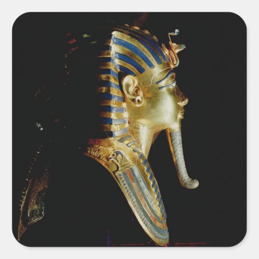 Goud masker van Tutankhamun Vierkante Sticker (Voorkant)