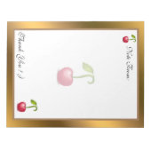 Goud Matig fruit Voeg Jouw tekst toe Notitieblok (Voorkant)