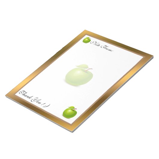 Goud Matig fruit Voeg Jouw tekst toe Notitieblok (Schuin)