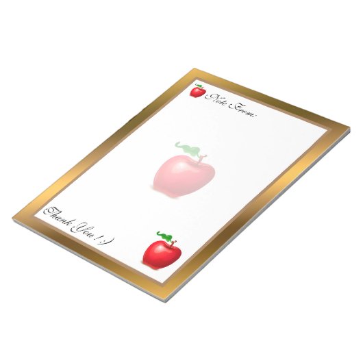 Goud Matig fruit Voeg Jouw tekst toe Notitieblok (Schuin)