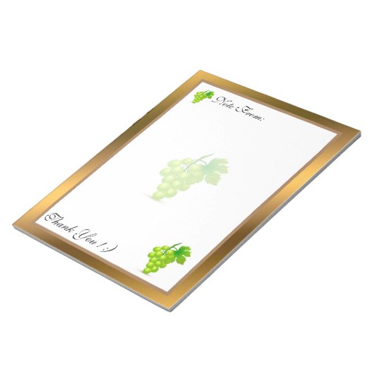 Goud Matig fruit Voeg Jouw tekst toe Notitieblok (Schuin)