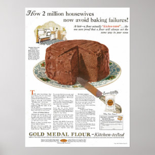 Goud-medaillemedaille en chocolade-kake uit de jar poster