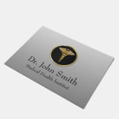 Goud Medische Caduceus - Deurmat (Schuin)