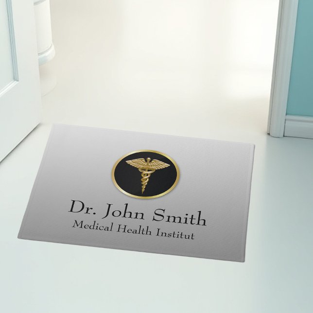 Goud Medische Caduceus - Deurmat (Creator heeft geüpload)