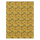 Goud met Aqua Houseplanten | atoomstijl Tafelkleed (Voorkant)