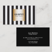 Goud met B&W-strepen Visitekaartje (Voorkant / Achterkant)