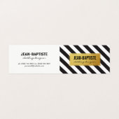 Goud met B&W-strepen Visitekaartje (Buitenkant ongevouwen)