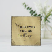 Goud met bijbelversie waar je ook gaat... kaart (Staand voorkant)