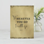 Goud met bijbelversie waar je ook gaat... kaart (Staand voorkant)