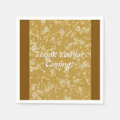 Goud met bloemblaadjes Papier servet (Voorkant)