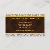 Goud met Cheetah Animal Print Visitekaartje (Achterkant)