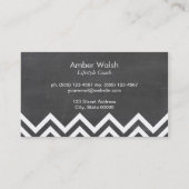 Goud met Chevron Pattern hedendaags Visitekaartje (Achterkant)