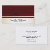 Goud met Dark Red Guilloche Pattern Visitekaartje (Voorkant / Achterkant)