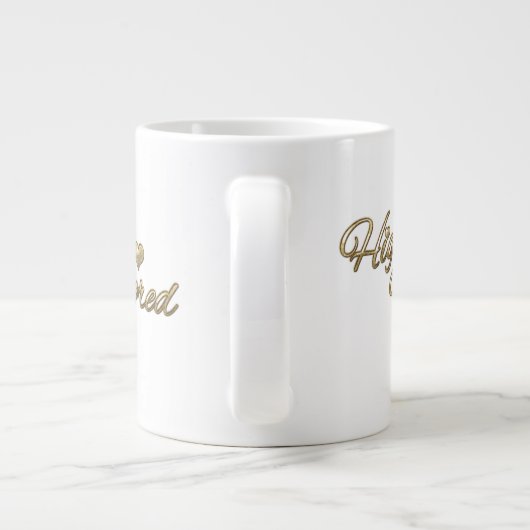 Goud met hoge favoriet grote koffiekop (Achterkant)