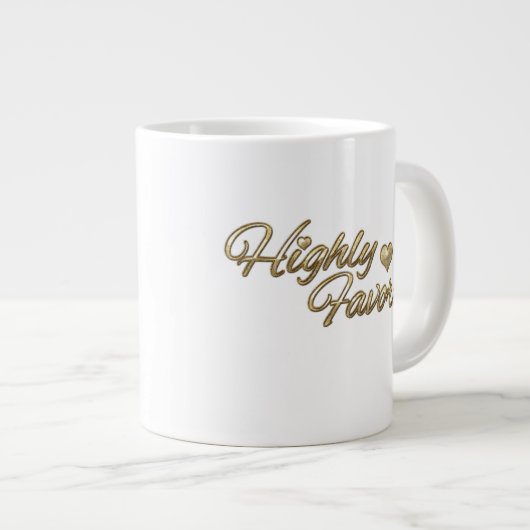 Goud met hoge favoriet grote koffiekop (Voorkant rechts)