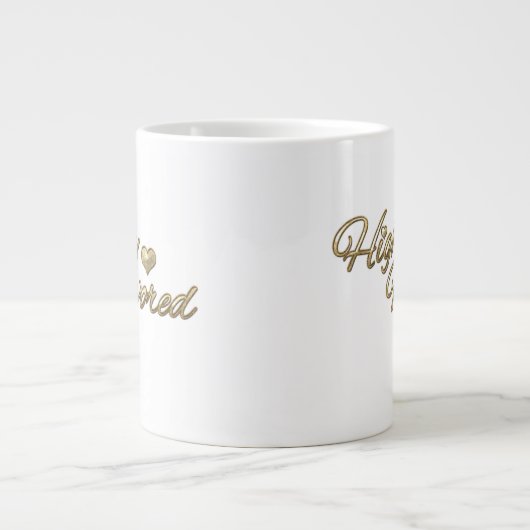 Goud met hoge favoriet grote koffiekop (Voorkant)