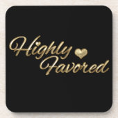 Goud met hoge favoriet onderzetter (Voorkant)