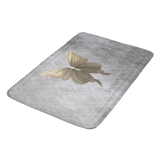 Goud met juwelen versierde vlinder badmat (Gekanteld)
